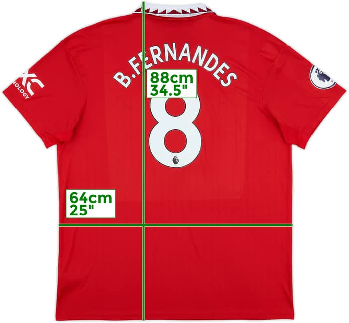 2022-23 Manchester United Home Shirt B.Fernandes #8 - 8/10 - (XXL)