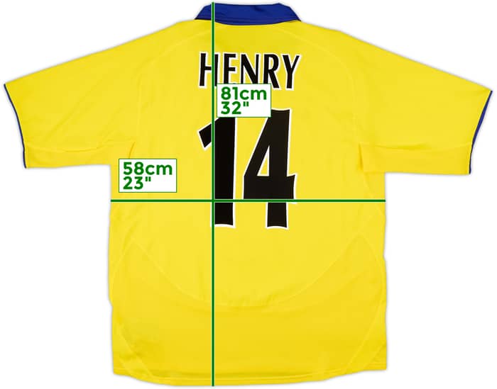 2003-05 Arsenal Away Shirt Henry #14 - 9/10 - (L)
