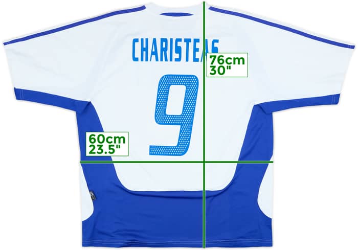 2004-06 Greece Away Shirt Charisteas #9 - 7/10 - (XL)