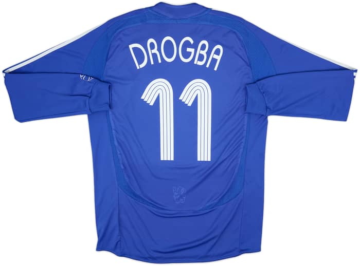 2006-08 Chelsea Home L/S Shirt Drogba #11 - 6/10 - (L)