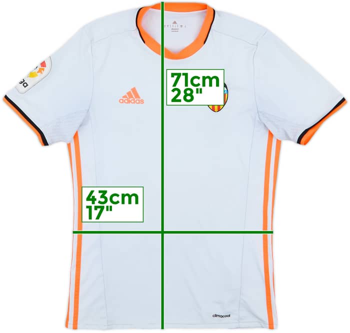 2016-17 Valencia Home Shirt - 3/10 - (S)