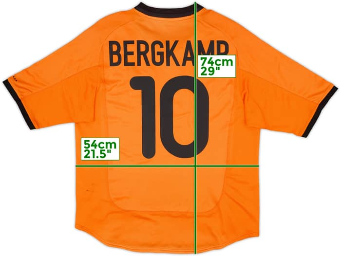 2000-02 Netherlands Home Shirt Bergkamp #10 - 7/10 - (L)