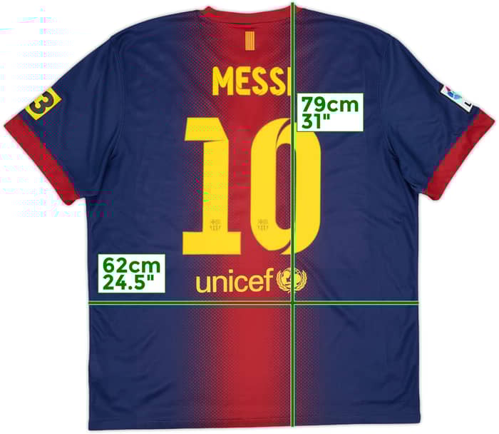 2012-13 Barcelona Home Shirt Messi #10 - 8/10 - (XL)