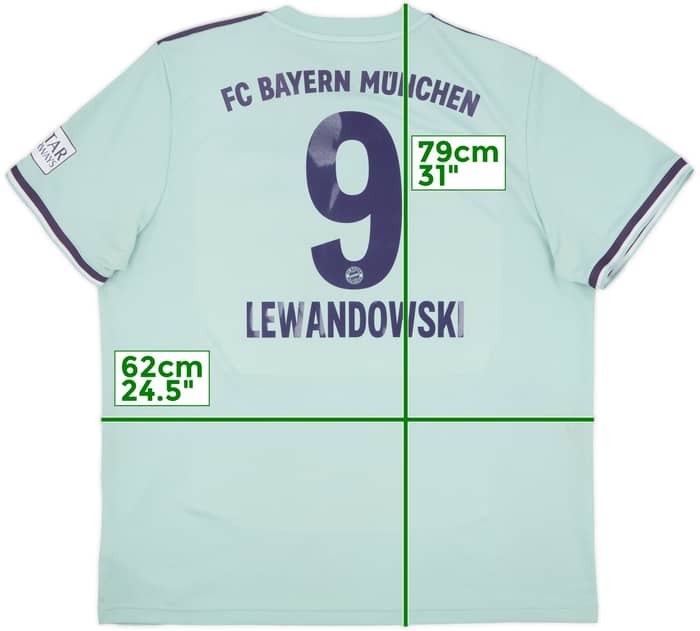 2018-19 Bayern Munich Away Shirt Lewandowski #9 - 8/10 - (XXL)