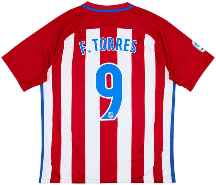 2016-17 Atletico Madrid Home Shirt Torres #9 - 8/10 - (XL)