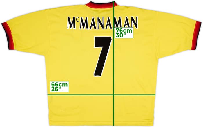 1997-99 Liverpool Away Shirt McManaman #7 - 8/10 - (XXL)