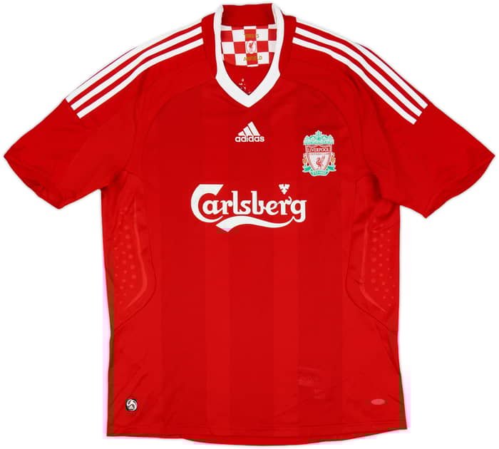 2008-10 Liverpool Home Shirt Gerrard #8 - 7/10 - (L)