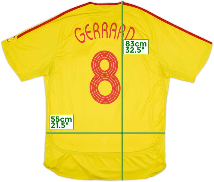 2006-07 Liverpool Away Shirt Gerrard #8 - 7/10 - (XL)