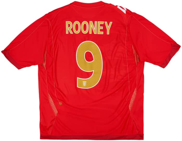 2006-08 England Away Shirt Rooney #9 - 6/10 - (XL)