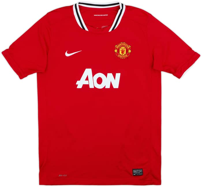 2011-12 Manchester United Home Shirt Berbatov #9 - 8/10 - (XL.Boys)