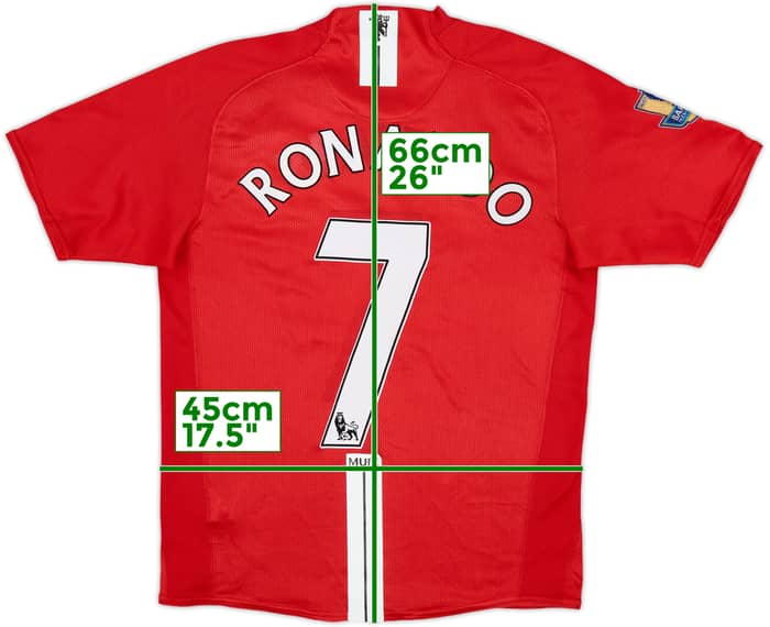 2007-09 Manchester United Home Shirt Ronaldo #7 - 7/10 - (S)