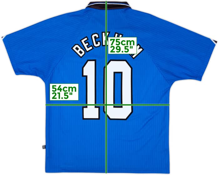 1996-98 Manchester United Tercera Camiseta Beckham #10 - 8/10 - (L)