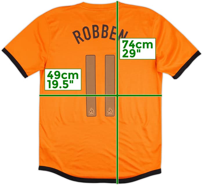 2012-13 Netherlands Home Shirt Robben #11 - 8/10 - (M)
