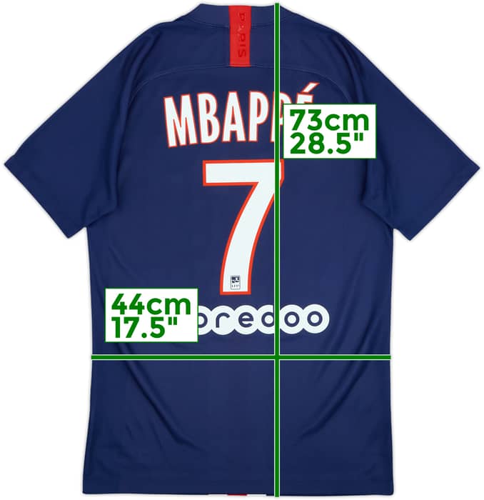 2019-20 Paris Saint-Germain Home Shirt Mbappe #7 - 8/10 - (S)