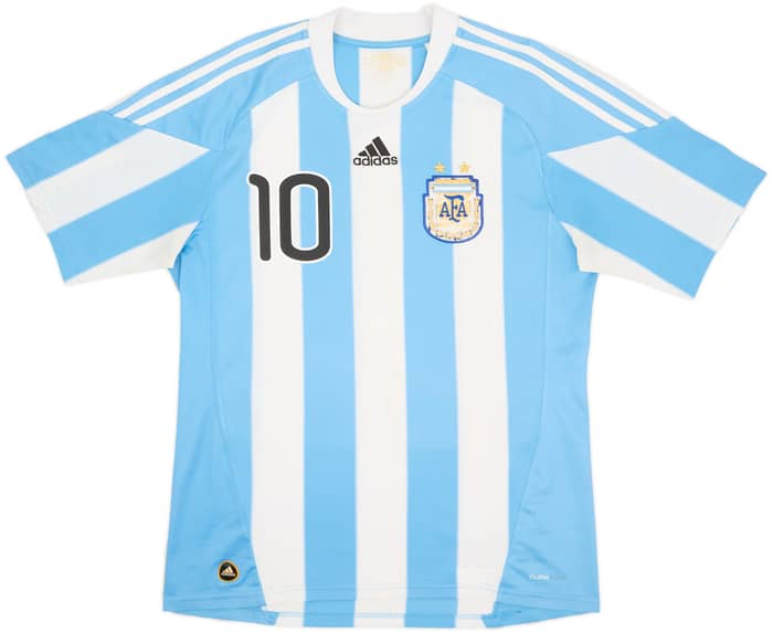 2010-11 Argentina Home Shirt Messi #10 - 5/10 - (M)
