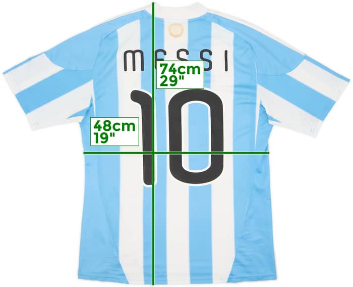 2010-11 Argentina Home Shirt Messi #10 - 5/10 - (M)