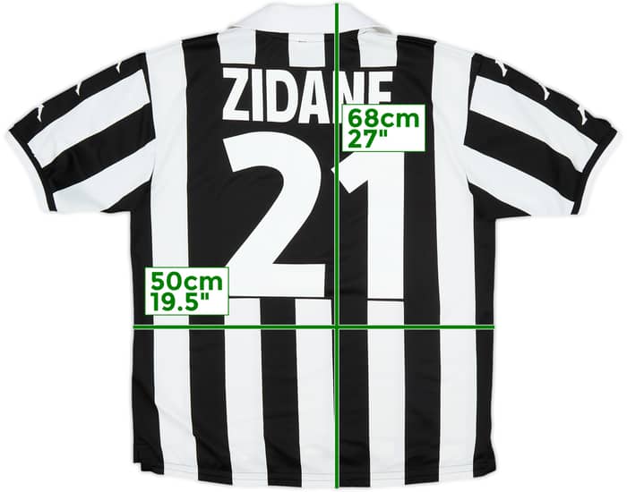 1999-00 Juventus Home Shirt Zidane #21 - 8/10 - (M)