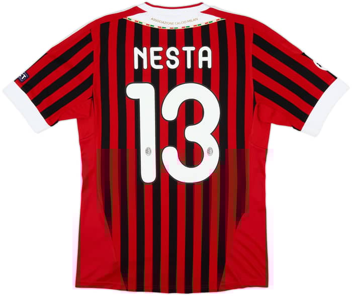 2011-12 AC Milan Home Shirt Nesta #13 - 8/10 - (S)