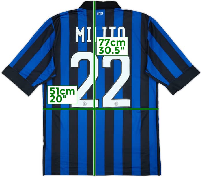2011-12 Camiseta Local Inter de Milán Milito #22 - 8/10 - (M)