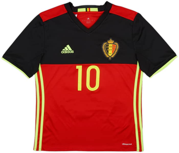 2016-17 Belgium Home Shirt E. Hazard #10 - 7/10 - (L.Boys)