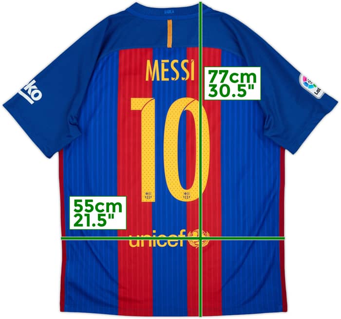 2016-17 Barcelona Camiseta de local Messi #10 - 9/10 - (L)