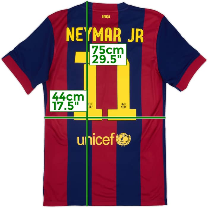 2014-15 Barcelona Home Shirt Neymar Jr #11 - 6/10 - (M)
