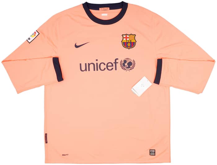 2009-10 Barcelona Away L/S Shirt Messi #10 (XL)