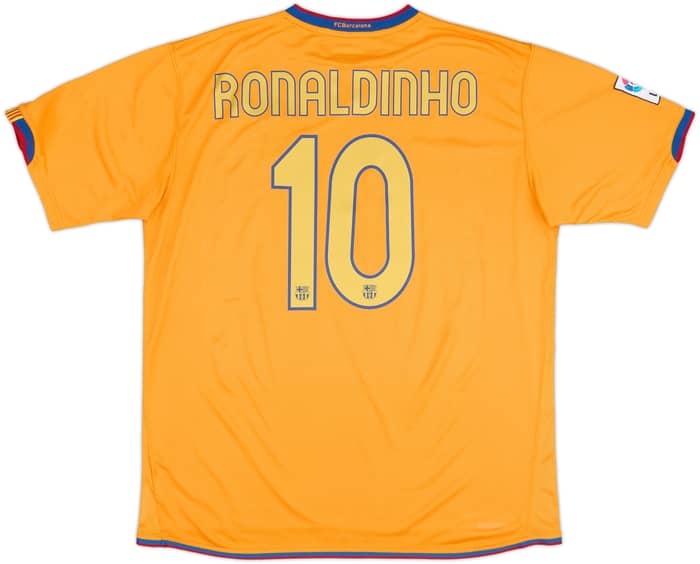 2006-08 Barcelona Camiseta Visitante Ronaldinho #10 - 8/10 - (XL)