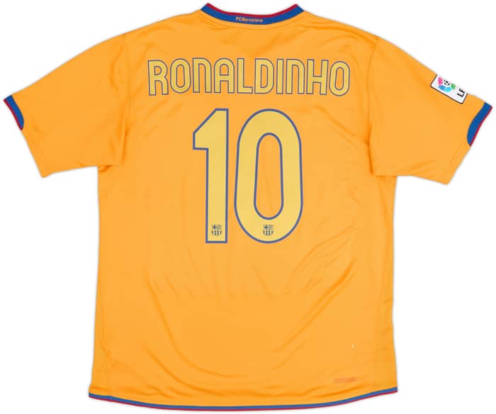 2006-08 Barcelona Away Shirt Ronaldinho #10 - 7/10 - (L)