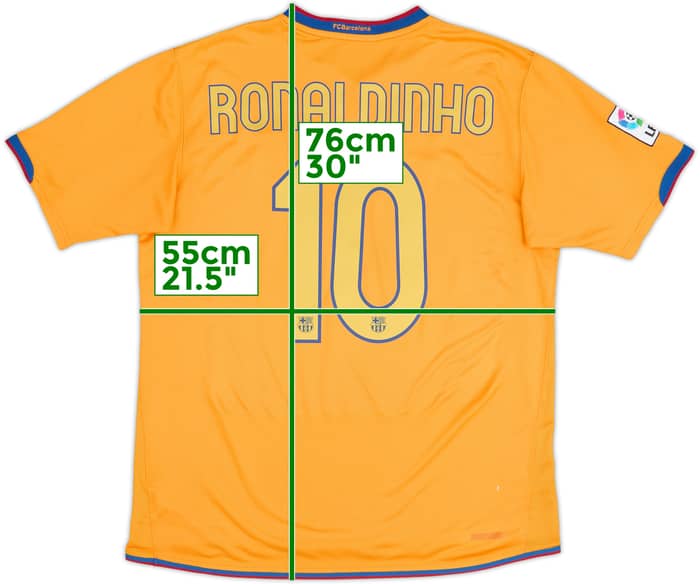 2006-08 Barcelona Away Shirt Ronaldinho #10 - 7/10 - (L)