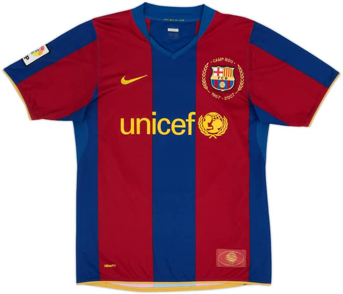 2007-08 Barcelona Home Shirt Ronaldinho #10 - 8/10 - (S)