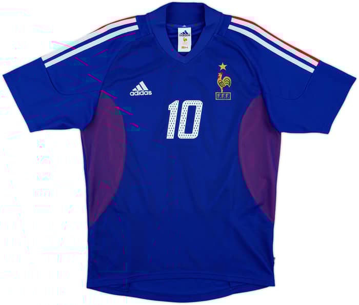 2002-04 France Home Shirt Zidane #10 - 7/10 - (S)