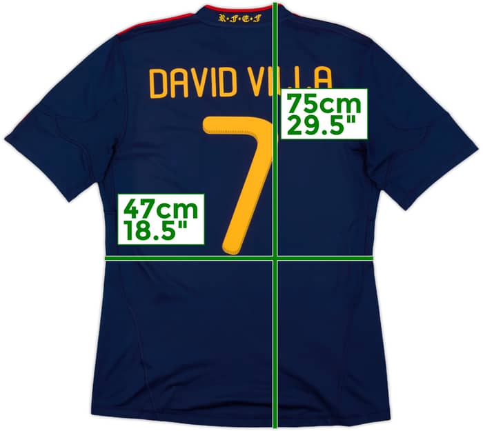 2010-11 Spain Away Shirt David Villa #7 - 8/10 - (M)