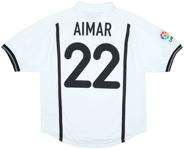 2000-01 Valencia Home Shirt Aimar #22 - 9/10 - (L)