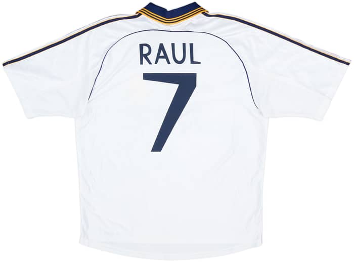 1998-00 Real Madrid Home Shirt Raul #7 - 10/10 - (L)