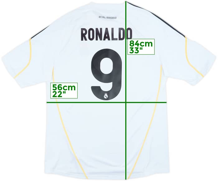 2009-10 Real Madrid Home Shirt Ronaldo #9 - 8/10 - (XL)