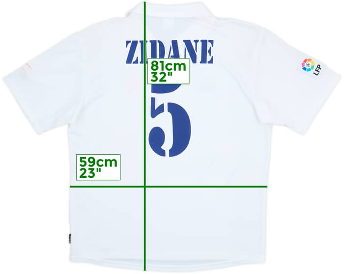 2001 Real Madrid Home Shirt Zidane #5 - 8/10 - (L)