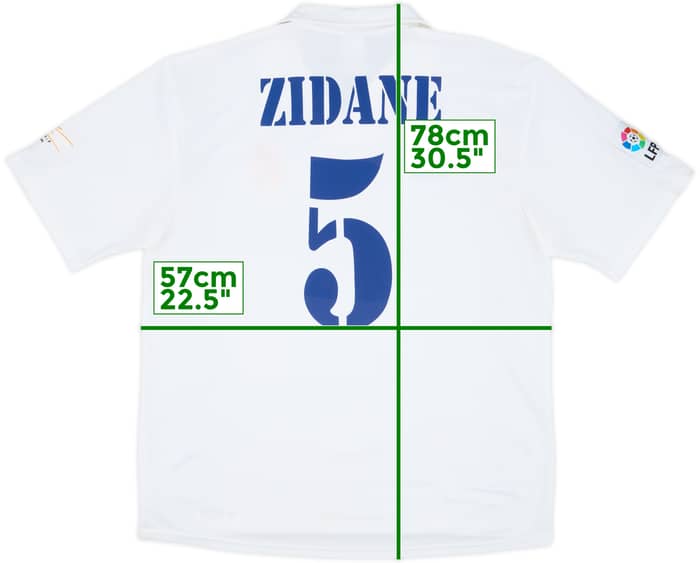 2001 Real Madrid Camiseta Local Zidane #5 - 8/10 - (L)