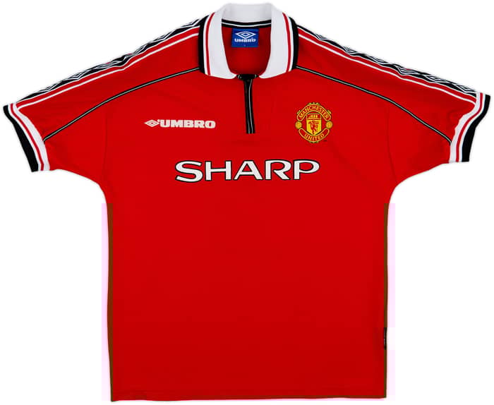 1998-00 Manchester United Home Shirt Cole #9 - 8/10 - (L)