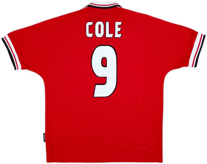1998-00 Manchester United Home Shirt Cole #9 - 8/10 - (L)