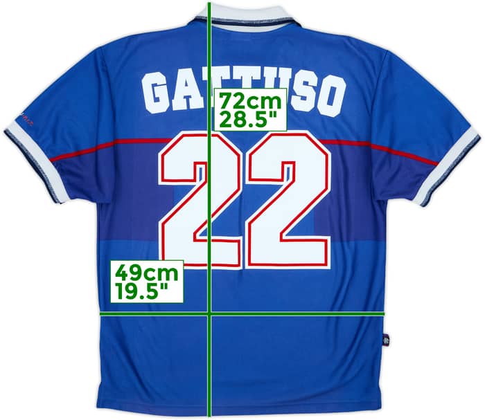 1997-99 Rangers Home Shirt Gattuso #22 - 9/10 - (M)