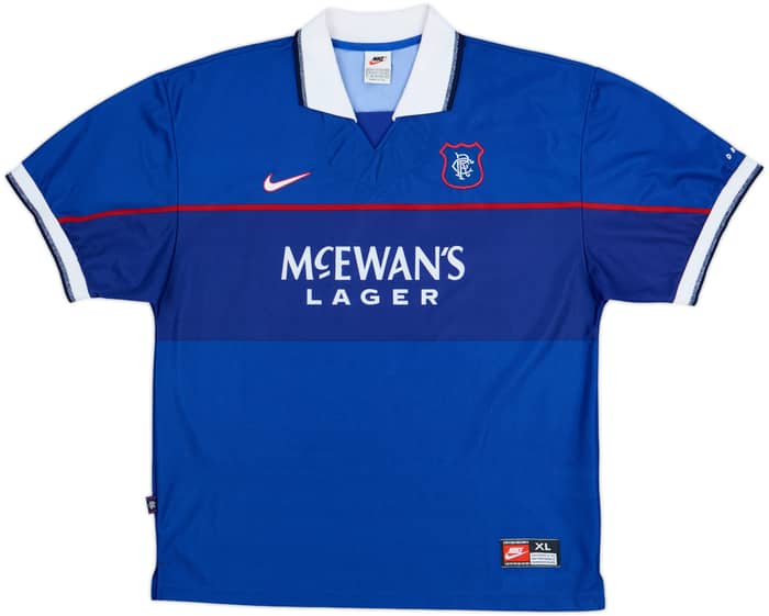 1997-99 Rangers Home Shirt Gascoigne #8 - 7/10 - (XL)