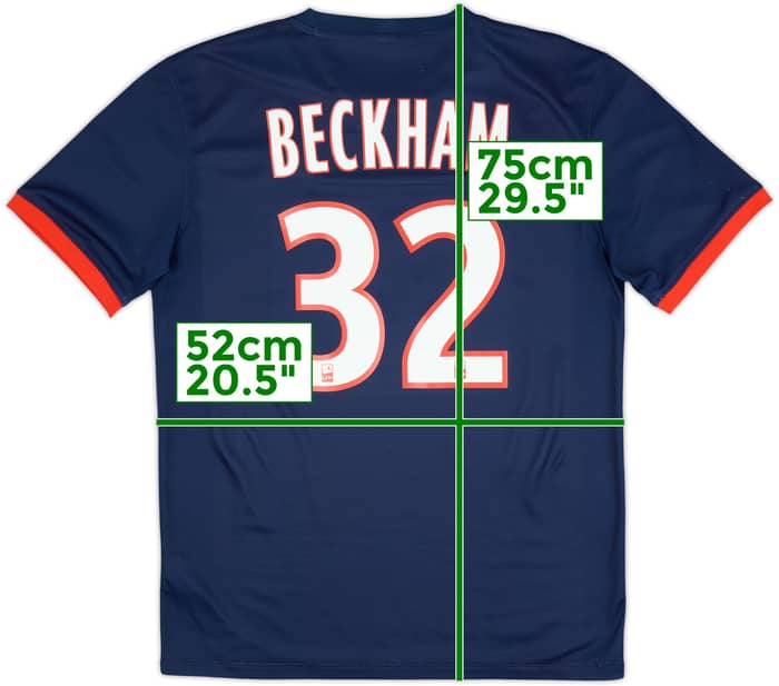 2013-14 Paris Saint-Germain Home Shirt Beckham #32 - 9/10 - (M)