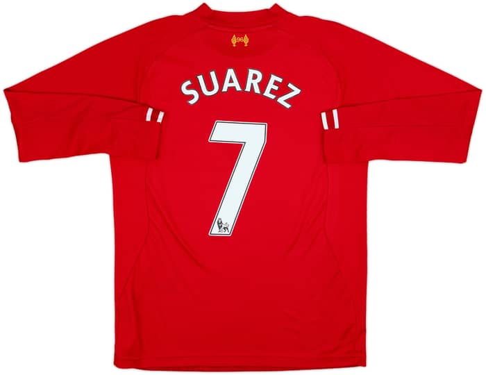 2013-14 Liverpool Home L/S Shirt Suarez #7 - 9/10 - (M)
