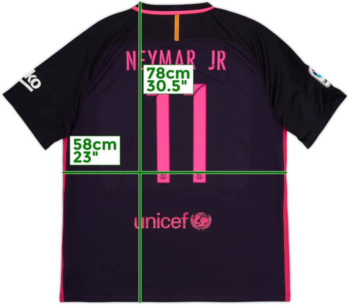 2016-17 Barcelona Away Shirt Neymar Jr #11 - 9/10 - (XL)