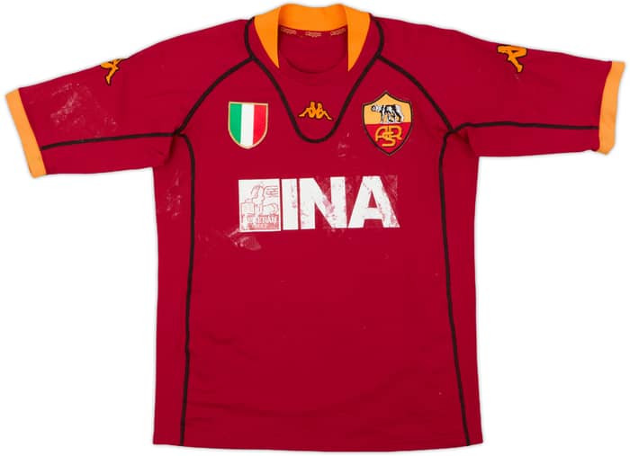 2001-02 Roma Home Shirt - 4/10 - (XL)