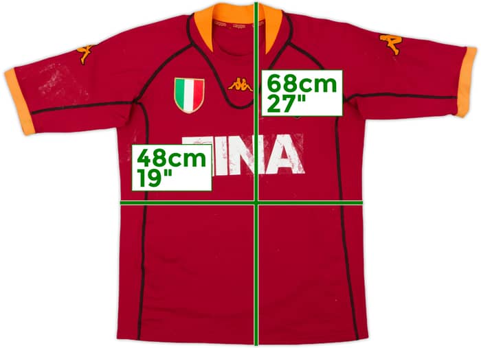 2001-02 Roma Home Shirt - 4/10 - (XL)