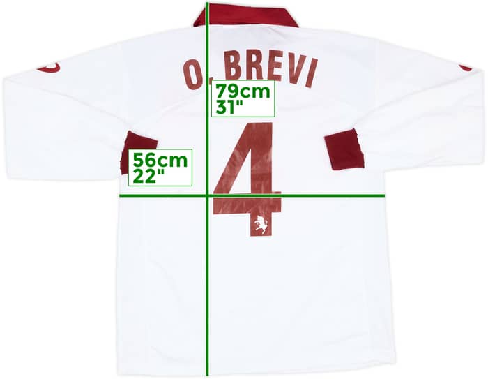 2005-06 Torino Match Issue Away L/S Shirt O.Brevi #4