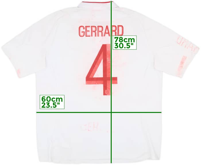 2012-13 England Home Shirt Gerrard #4 - 3/10 - (XL)
