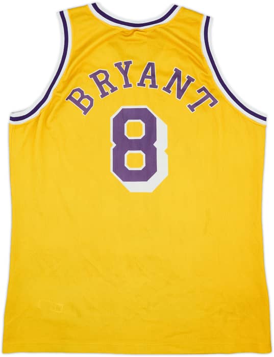 1996-99 LA Lakers Bryant #8 Champion Home Jersey - 6/10 - (XL)